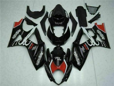 Carénages Moto Suzuki GSXR 1000 2007-2008 - Noir Brillant Rouge Blanc