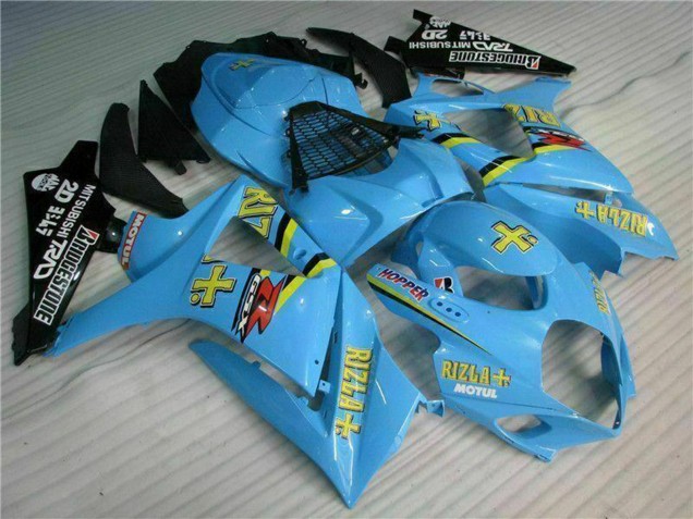 Kits Carénage Moto Suzuki GSXR 1000 2007-2008 - Bleu Or Noir Rizla