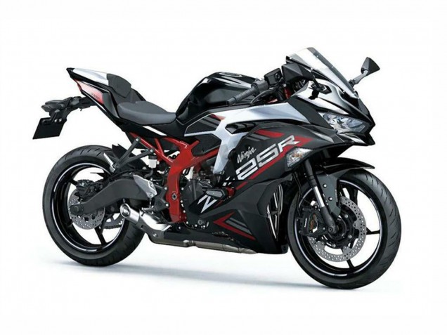 Carénages Moto Kawasaki ZX25R ZX-25R 2019-2025 - Argent Rouge Noir