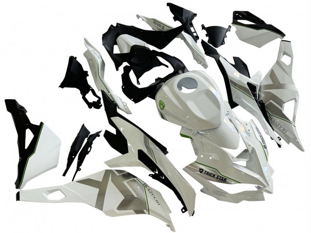 Carénages Moto Kawasaki ZX25R ZX-25R 2019-2025 - Blanc Argent Vert Noir Trick Star