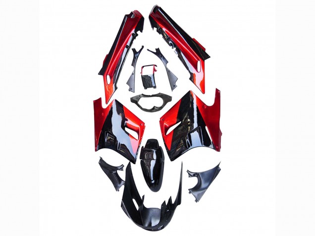 Carénages Moto Kawasaki ZZR1100 1990-1992 - Rouge Noir Brillant