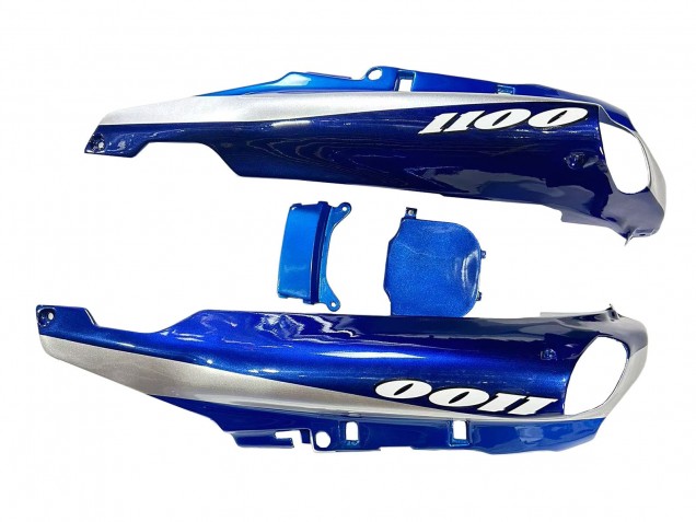 Carénages Moto Kawasaki ZZR1100 1993-2003 - Bleu Argent Noir