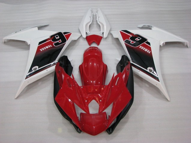 Carénages Moto Yamaha FZ6R 2009-2015 - Rouge Blanc Noir 6