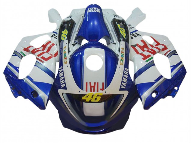 Carénages Moto Yamaha YZF600R Thundercat 1996-2007 - Blanc Bleu Rouge Fiat 46