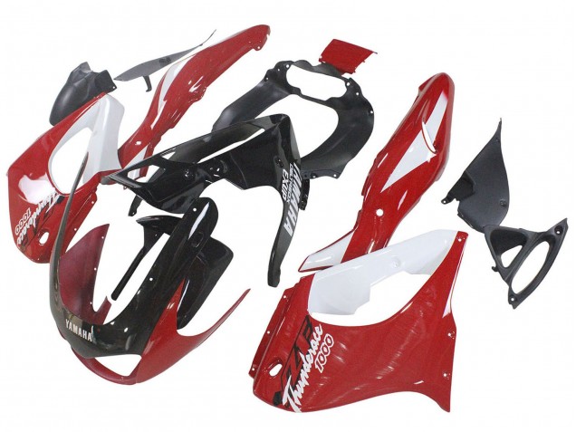Kits Carénage Moto Yamaha YZF 1000R Thundecourses 1997-2007 - Rouge Noir Blanc Thundecourses