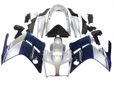 Carénages Moto Yamaha FJR1300 2001-2006 - Bleu Foncé Argent