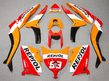 Carénages Moto Yamaha TMAX530 2012-2014 - Rouge Orange Blanc Repsol 93