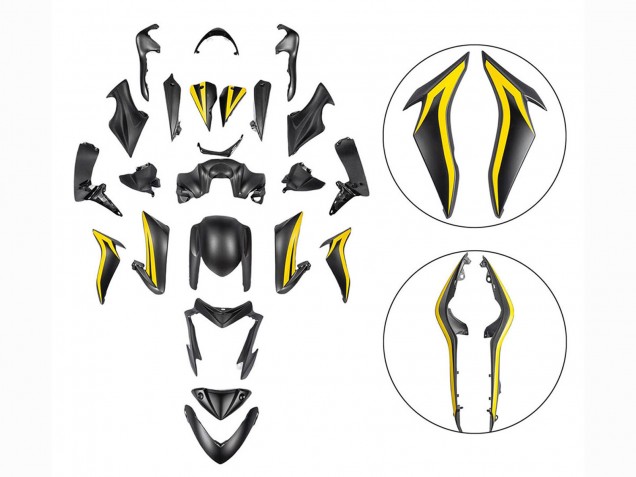 Carénages Moto Suzuki GSX-S 1000 2015-2020 - Noir Jaune