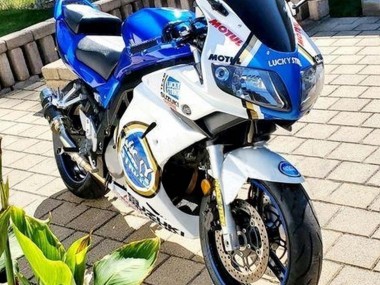Carénages Moto Suzuki SV650 2003-2013 - Blanc Bleu Lucky Strike Motul