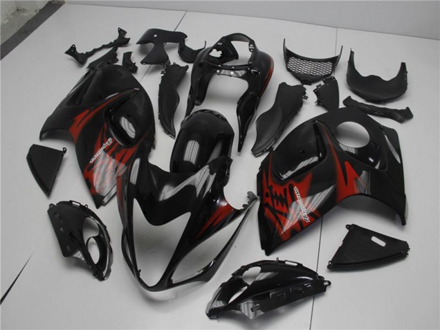 Carénages Moto Suzuki GSXR 1300 Hayabusa 2008-2020 - Noir Brillant Rouge