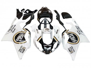 Carénages Moto Aprilia RSV1000 2003-2006 - Blanc Noir Lucky Strike Motul Michelin