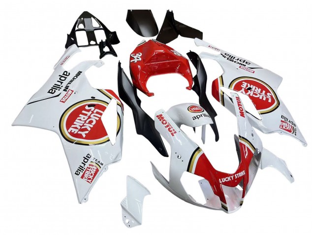 Carénages Moto Aprilia RSV1000 2003-2006 - Blanc Rouge Lucky Strike Motul 34