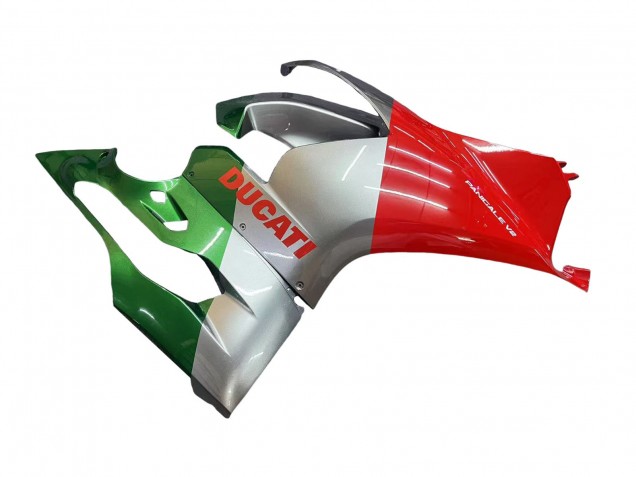 Carénages Moto Ducati Panigale V2 2020-2024 - Argent Rouge Vert