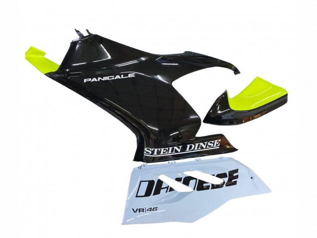 Carénages Moto Ducati Panigale V2 2020-2024 - Blanc Vert Citron Noir Brillant Stein Dinse VR 46
