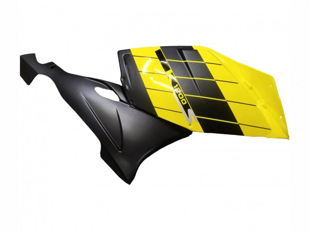 Carénages Moto BMW K1200S 2005-2010 - Jaune Argent Noir Mat