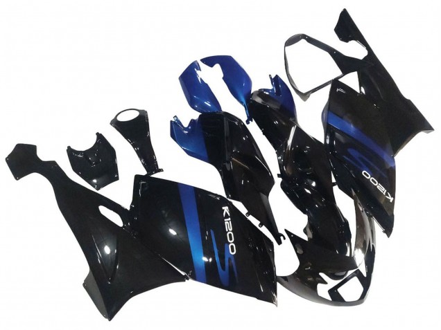 Carénages Moto BMW K1200S 2005-2010 - Bleu Noir Brillant