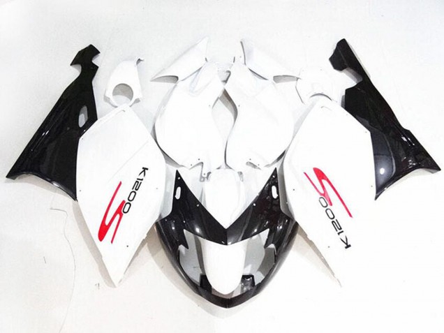 Carénages Moto BMW K1200S 2005-2010 - Blanc Noir Brillant