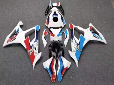 Carénages Moto BMW S1000RR 2019-2022 - Blanc Rouge Bleu