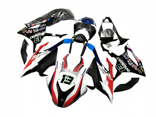 Carénages Moto BMW S1000RR 2019-2022 - Noir Blanc Rouge 13