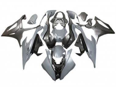 Carénages Moto BMW S1000RR 2019-2022 - Gris Noir Fibre de Carbone