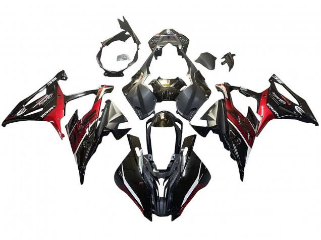 Carénages Moto BMW S1000RR 2019-2022 - Noir Rouge Foncé