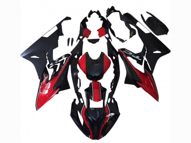 Carénages Moto BMW S1000RR 2017-2018 - Rouge Noir Mat