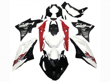 Carénages Moto BMW S1000RR 2017-2018 - Blanc Rouge Noir Mat
