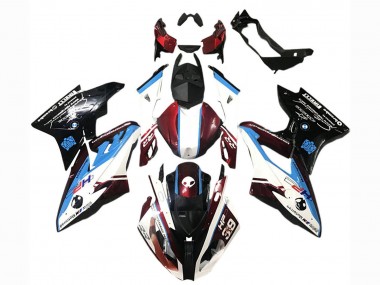 Carénages ABS BMW S1000RR 2017-2018 - Blanc Bleu Rouge Noir Brillant