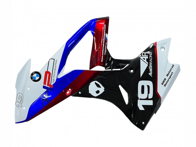 Kits Carénage Moto ABS BMW S1000RR 2015-2016 - Blanc Rouge Bleu Noir