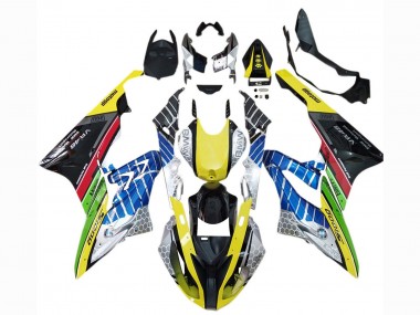 Carénages Moto BMW S1000RR 2015-2016 - Jaune Bleu Vert Rouge Noir VR 46