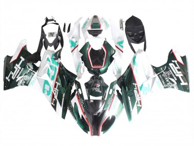 Carénages Moto BMW S1000RR 2015-2016 - Blanc Vert Noir