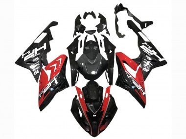 Carénages Moto BMW S1000RR 2015-2016 - Rouge Noir Fibre de Carbone
