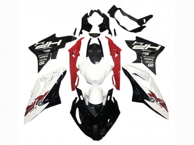 Carénages Moto BMW S1000RR 2015-2016 - Blanc Rouge Noir Mat