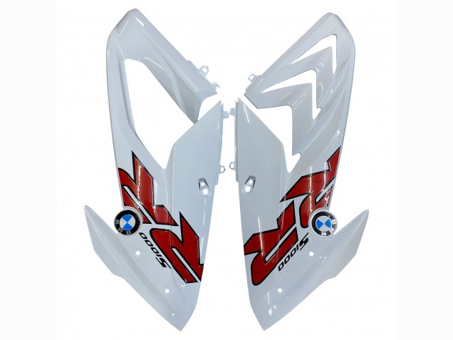 Carénages Moto BMW S1000RR 2015-2016 - Blanc Noir Fibre de Carbone