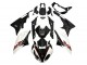 Carénages Moto BMW S1000RR 2015-2016 - Blanc Noir Fibre de Carbone