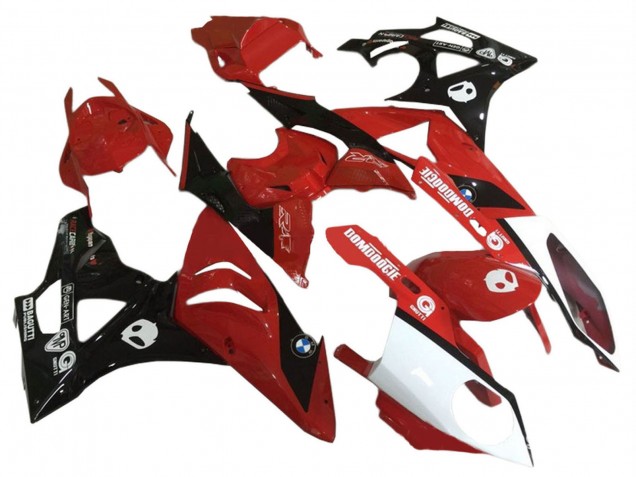Carénages Moto BMW S1000RR 2009-2014 - Rouge Blanc Noir Brillant