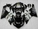 Carénages Moto Kawasaki ZX6R 2005-2006 - Noir Brillant Blanc West