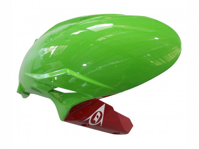 Carénages Moto Kawasaki ZX6R 2023-2025 - Vert Noir Rouge Jaune Dunlop