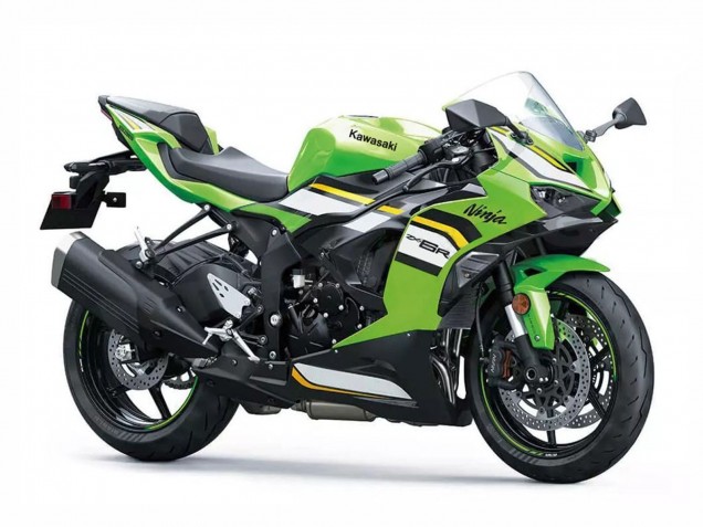 Carénages Moto Kawasaki ZX6R 2023-2025 - Vert Blanc Noir Ninja