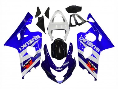 Kits Carénage Moto Suzuki GSXR 600 / GSXR 750 2004-2005 - Blanc Bleu Noir Rouge