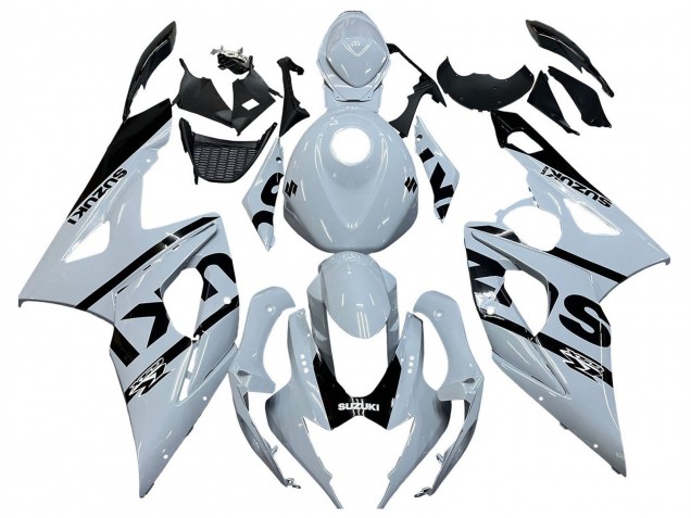 Carénages Moto Suzuki GSXR 1000 2005-2006 - Blanc Noir