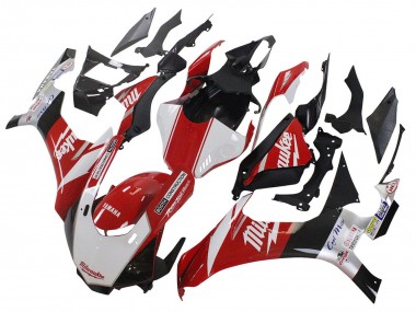 Carénages Moto Yamaha YZF 1000 R1 2020-2025 - Blanc Rouge Noir Milwaukee