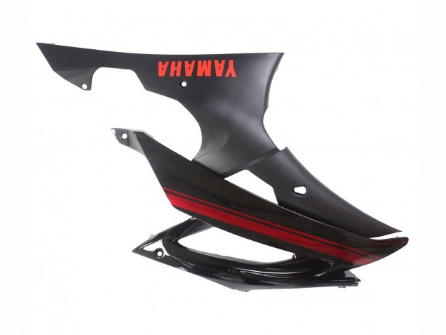Carénages Moto Yamaha YZF 600 R6 2008-2016 - Noir Brillant Noir Mat Rouge Bande