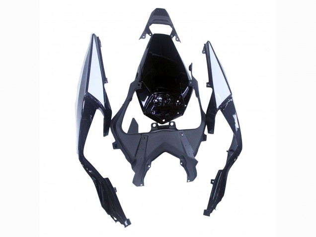 Carénages Moto Kawasaki ZX6R 2019-2022 - Noir Brillant Blanc