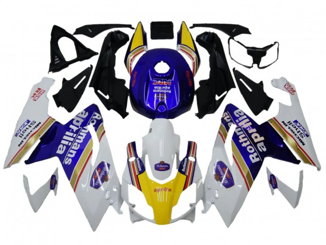 Carénages Moto Aprilia RS125 2006-2011 - Blanc Bleu Jaune Rothmans