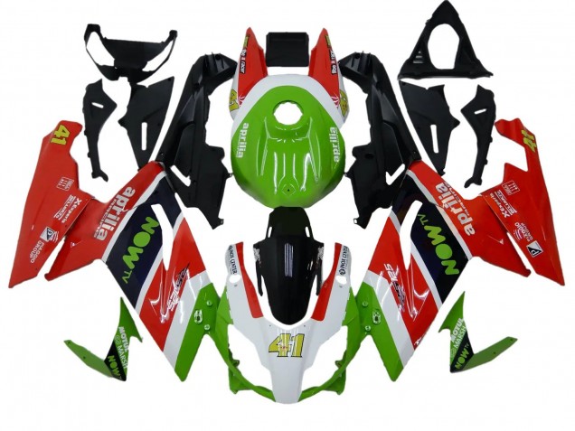 Carénages Moto Aprilia RS125 2006-2011 - Vert Blanc Rouge Noir