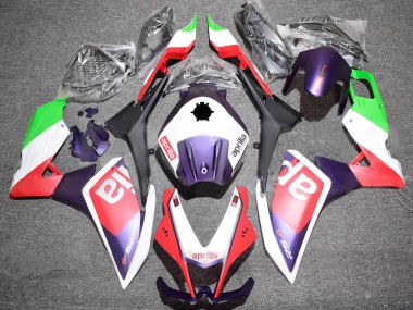 Carénages Moto Aprilia RS4 50 125 2012-2018 - Blanc Vert Rouge Violet