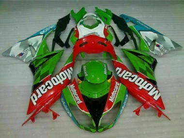 Carénages Moto Kawasaki ZX6R 2009-2012 - Vert Blanc Rouge Noir Bleu Motocard