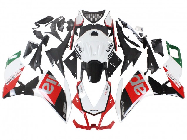 Carénages Moto Aprilia RS4 50 125 2012-2018 - Blanc Rouge Vert Noir Brillant