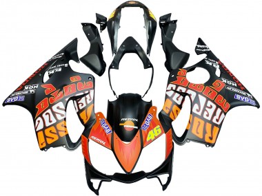 Carénages Moto Honda CBR600 F4i 2004-2007 - Noir Mat Orange Rossi